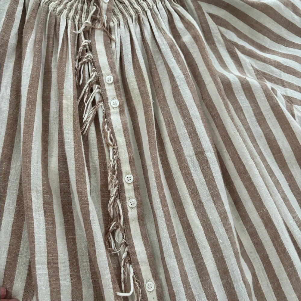 Striped Brown and White Women's Set - Picture 3 of 10